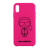Фото — Чехол для смартфона Lagerfeld для iPhone XR Ikonik outlines Hard PC/TPU Pink/Black